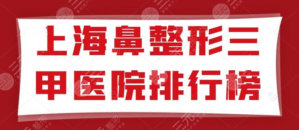 上海鼻整形三甲医院排行榜，技术与实力优先，哪些实至名归？