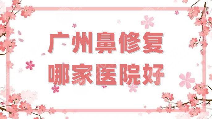 广州鼻修复哪家医院好