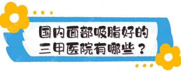 国内面部吸脂好的三甲医院有哪些？北京协和、上海九院、四川华西等！附价格